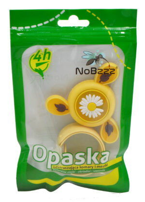 NoBzzz® – opaska obrotowa na komary żółta