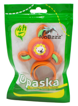 NoBzzz® - opaska obrotowa na komary pomarańczowa